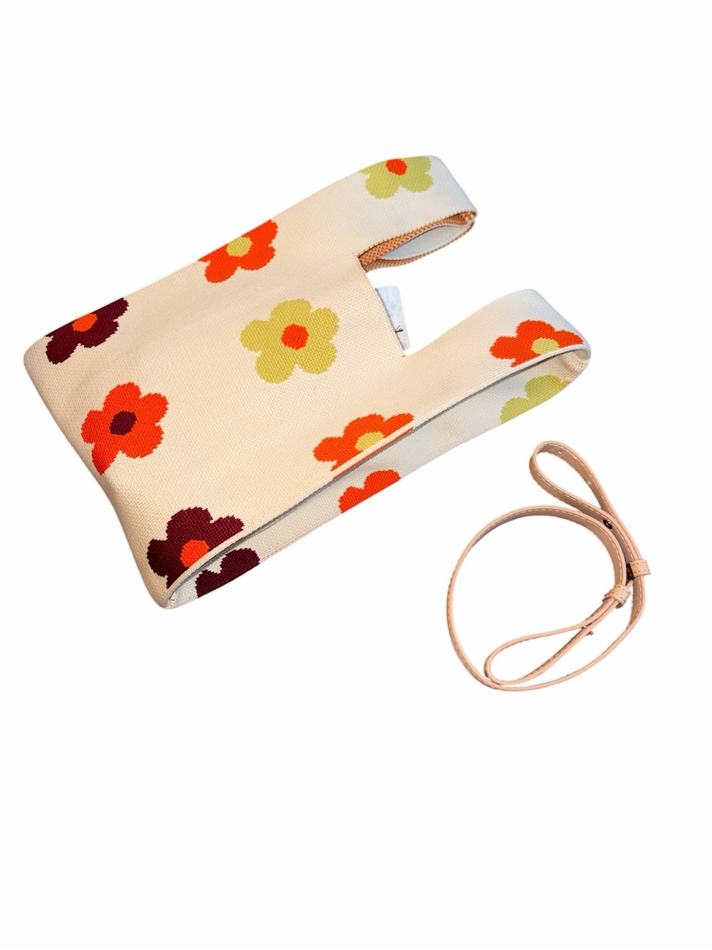 Free People Lucca Make It Mini Floral Knit Clutch NWT Retro Boho Removable Strap - Picture 8 of 15